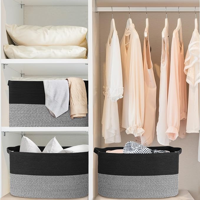 Extra Large Storage Baskets, Rectangle Woven Basket - Image 8