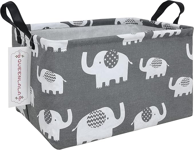 QUEENLALA Rectangular Laundry Hamper/Foldable Nursery Laundry Basket by QUEENLALA