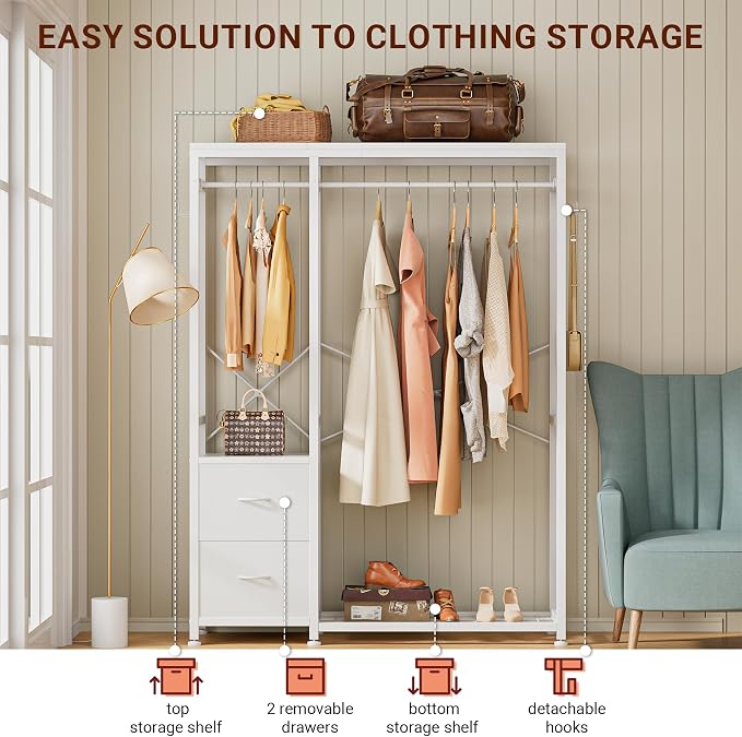 Lulive Clothes Rack, Heavy Duty Garment Rack - Image 7
