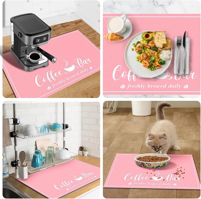 Absorbent Coffee Mat, Fashion Dish Drying Mat - Image 6
