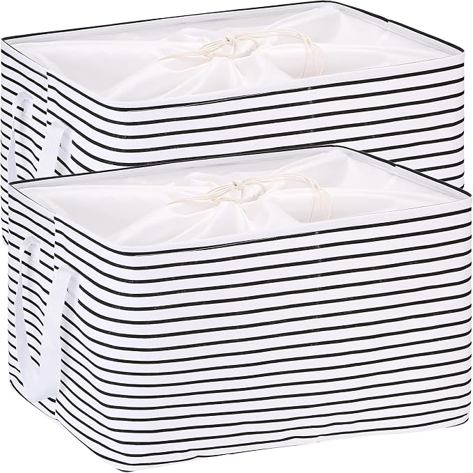 Hinwo 102L XXL Storage Bins, Foldable Clothes Storage Baskets by Hinwo