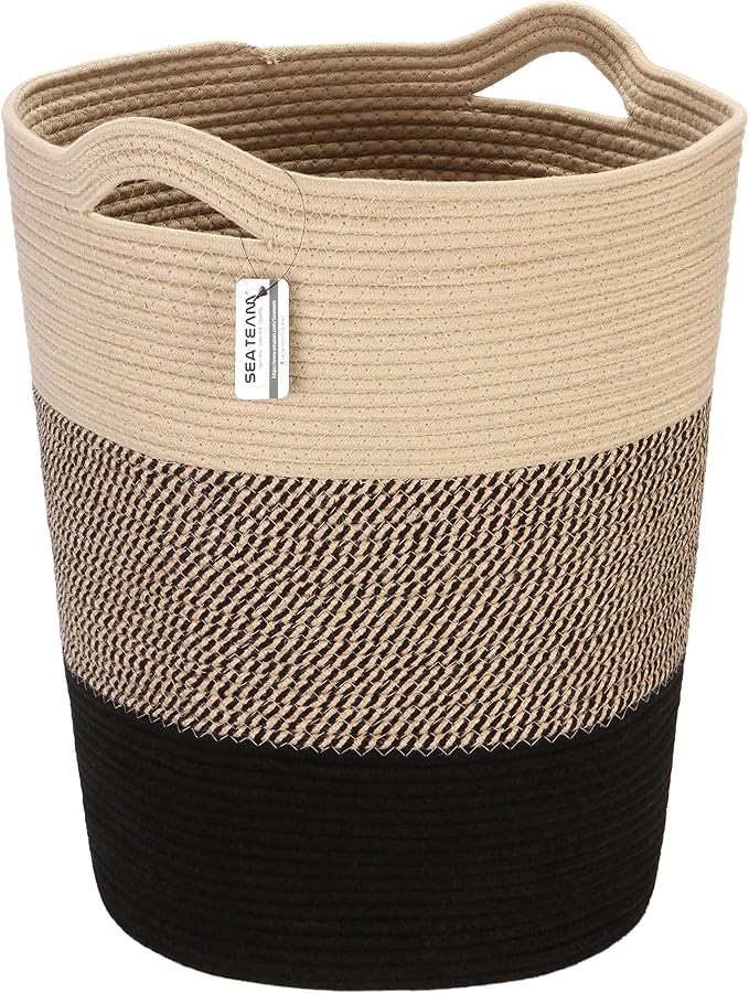 Sea Team Large Size Cotton Rope Woven Storage Basket by SeaTeam
