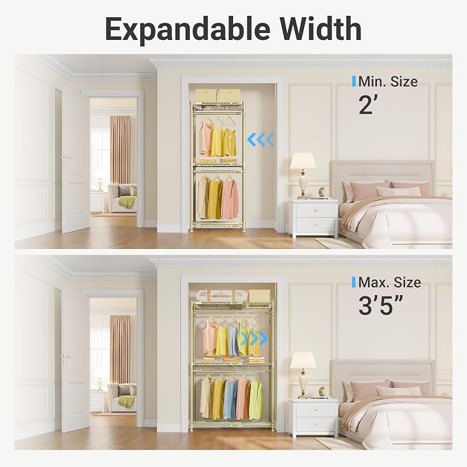 VIPEK X1 Expandable Clothes Rack Heavy Duty Adjustable from 2' to 3'5" - Image 2