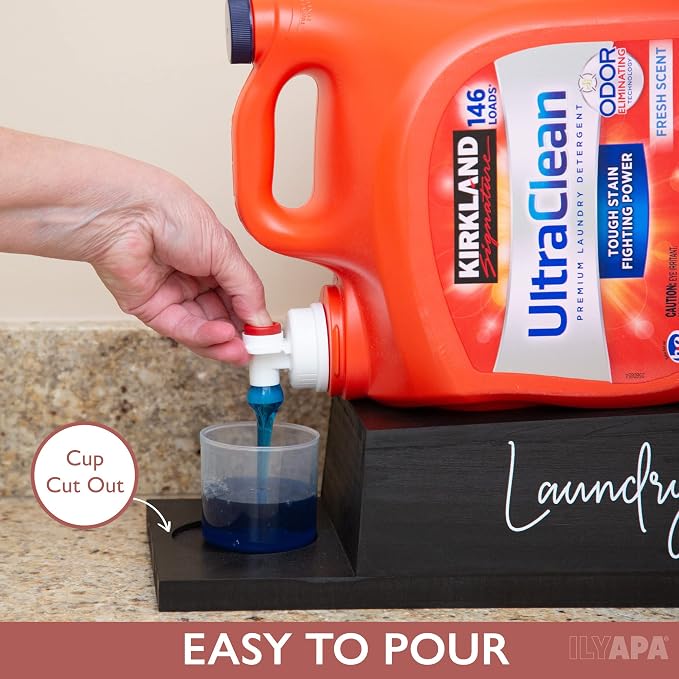 Ilyapa Wooden Laundry Pedestal, Detergent Holder - Image 5