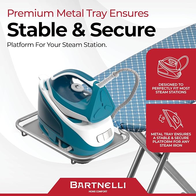 Bartnelli Premium Full-Size Ironing Board 45x15 Inch Large Surface, Integrated - Image 3