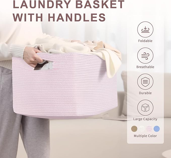 72L Large Baby Girls Laundry Basket - Image 2
