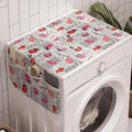 Ambesonne Paris Washing Machine Organizer, Eifel Tower Sketches and Lipstick by Ambesonne