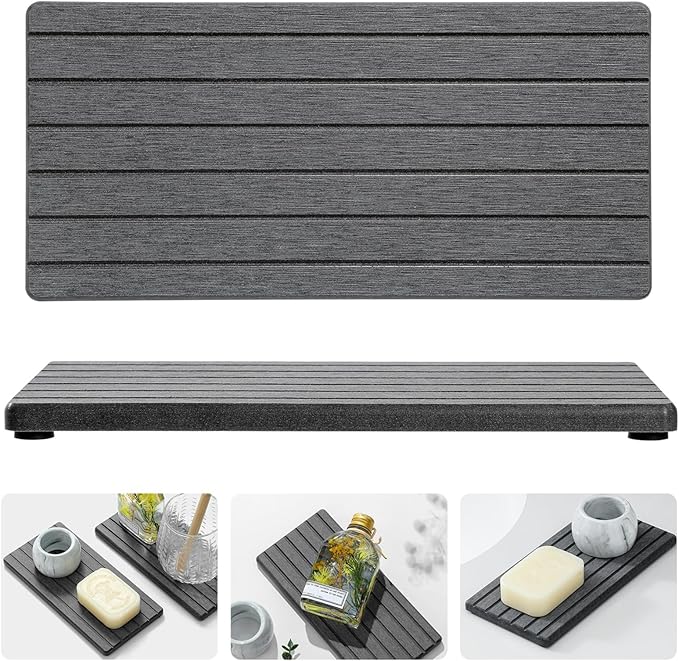 2PCS Diatomite Water Absorbing Stone Drying Tray Mat by Razborci