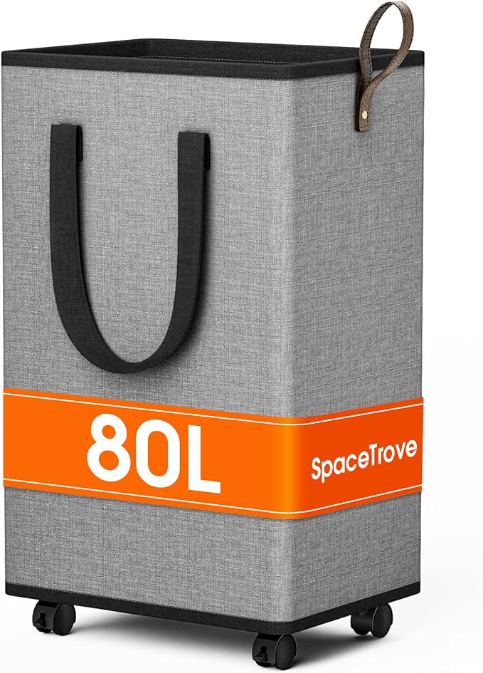 Laundry Basket with Wheels, Collapsible Laundry Baskets, Laundry Hamper with by Unknown