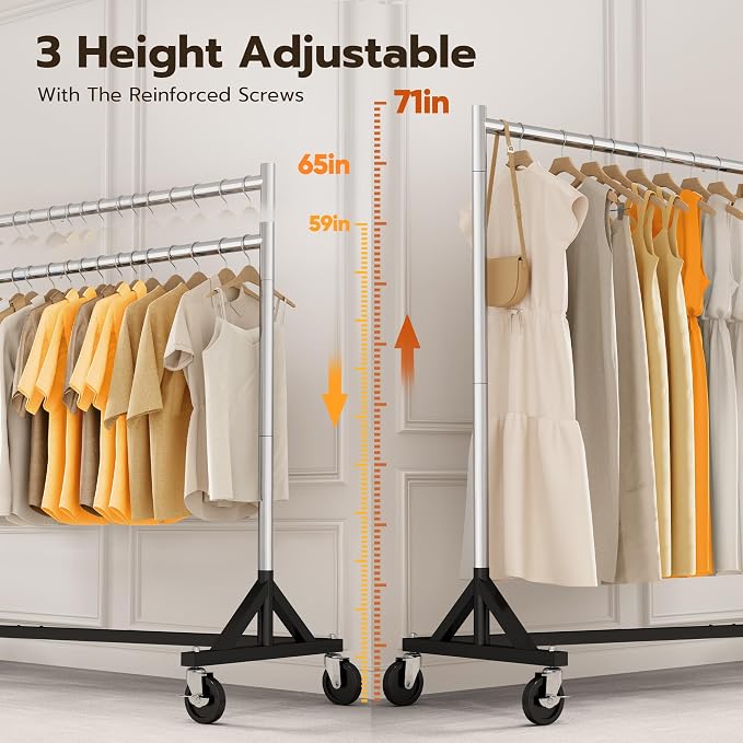 HOKEEPER Commercial Z Base Garment Rack Hold 500LBS Heavy Duty Clothing Rack - Image 4
