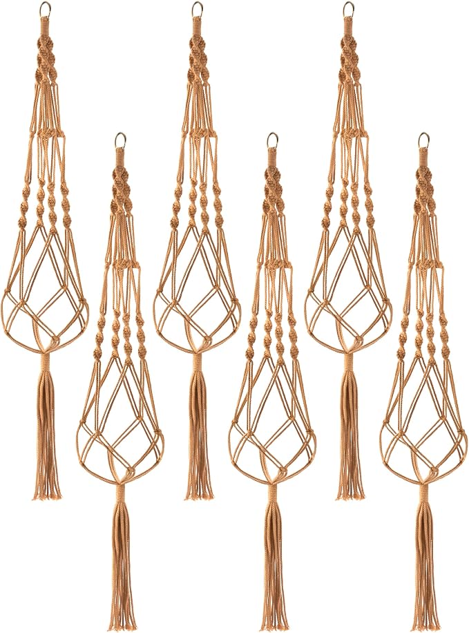 Sorbus Macrame Plant Hanger Indoor Outdoor Hanging Plant Pots Cotton Rope - Image 3