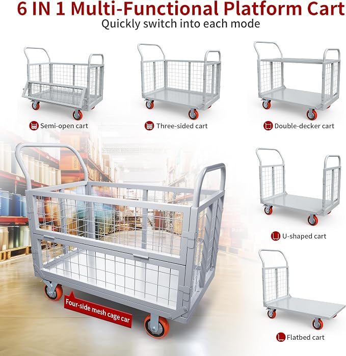 YITAMOTOR 2000lbs Platform Truck Cart - Image 3