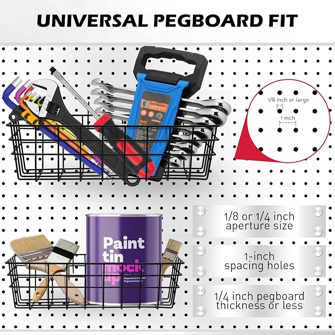 5-Piece Pegboard Baskets Set - Image 4