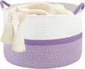 Large Cotton Rope Storage Basket, Blanket Organization by Hobasket