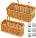 2 pack Wall Hanging Baskets for Storage Square Woven Hanging Basket by RAMFIYN