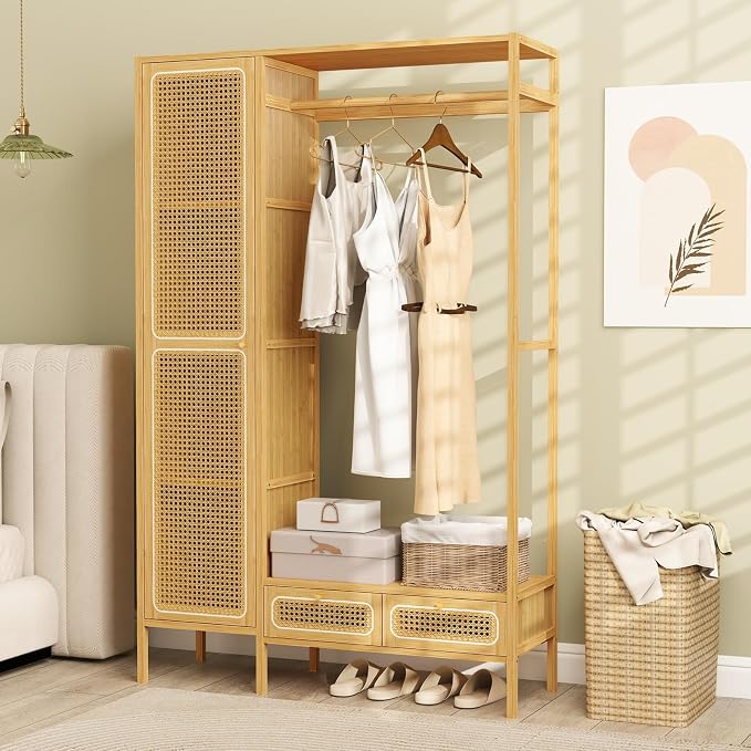 Giantex Bamboo Clothes Rack - Image 5