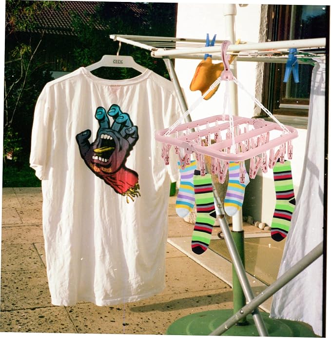 Space-Saving Laundry Drying Rack Clips Plastic Hanger Clips - Image 8