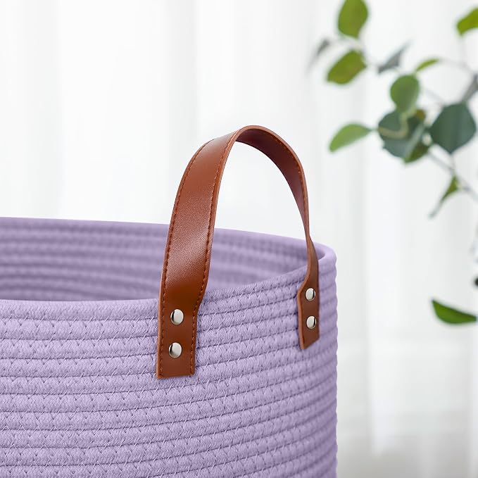 80L Large Rope Basket, Woven Rope Storage - Image 3