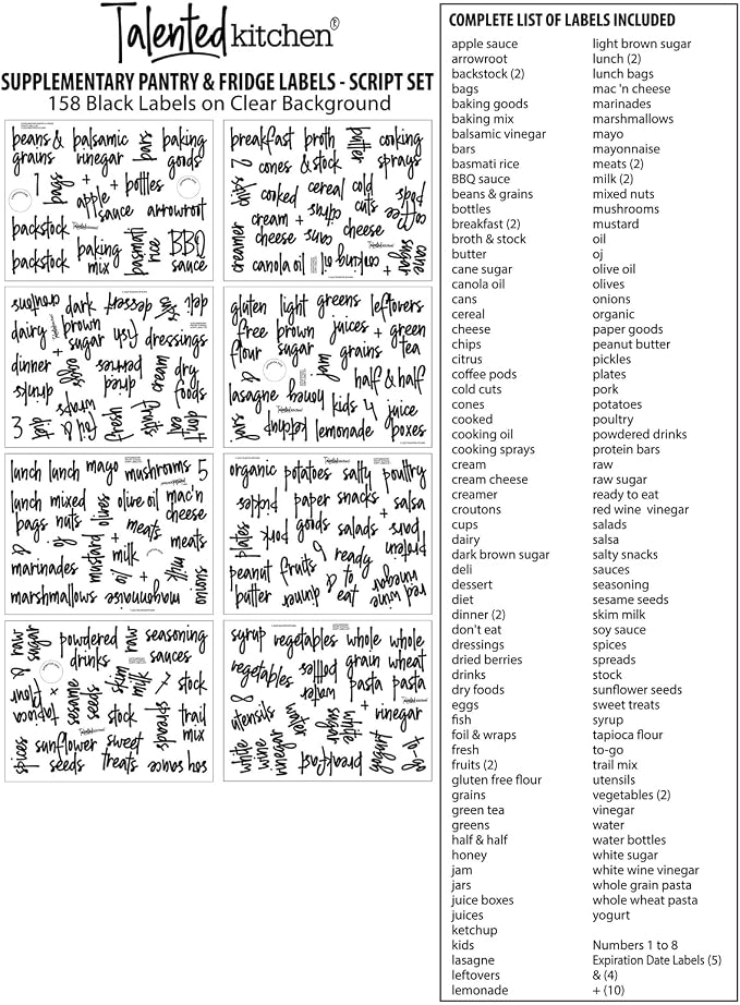 Talented Kitchen 158 Food Container Labels - Image 6