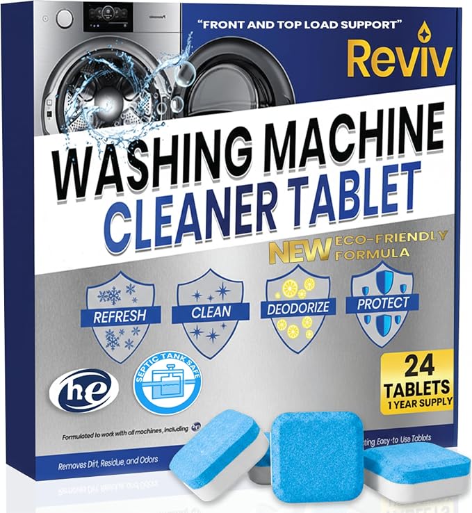 REVIV Washing Machine Cleaner Tablets – HE Compatible Descaler by Reviv
