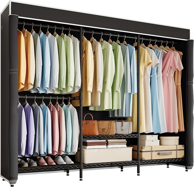 H8 Garment Rack with Cover, Portable Closet by Higeego