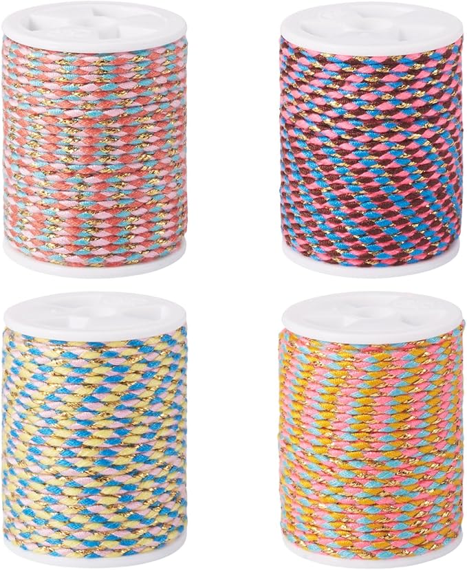 51.6 Feet Handmade Twine Braided Cord 1.5mm Ethnic Macrame Polycotton Rope by Sparkeads