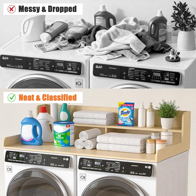 Piskyet Washer Dryer Countertop, 2- Tier Laundry Countertop - Image 5