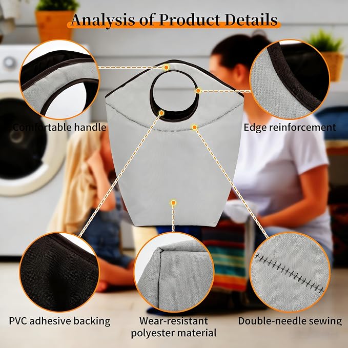 90L Foldable Laundry Basket - Image 3
