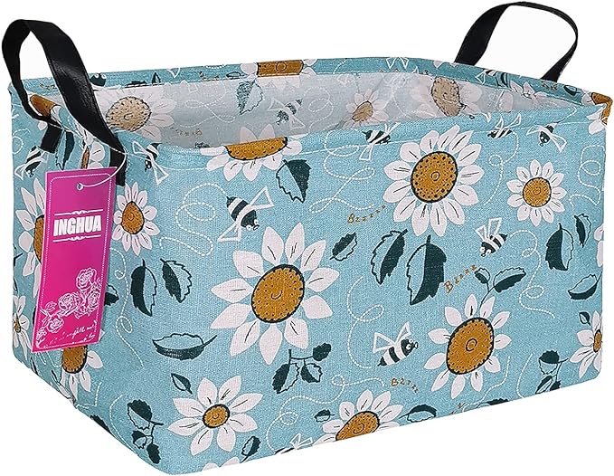 Rectangular Storage Basket Fabric Organizer Bin by INGHUA