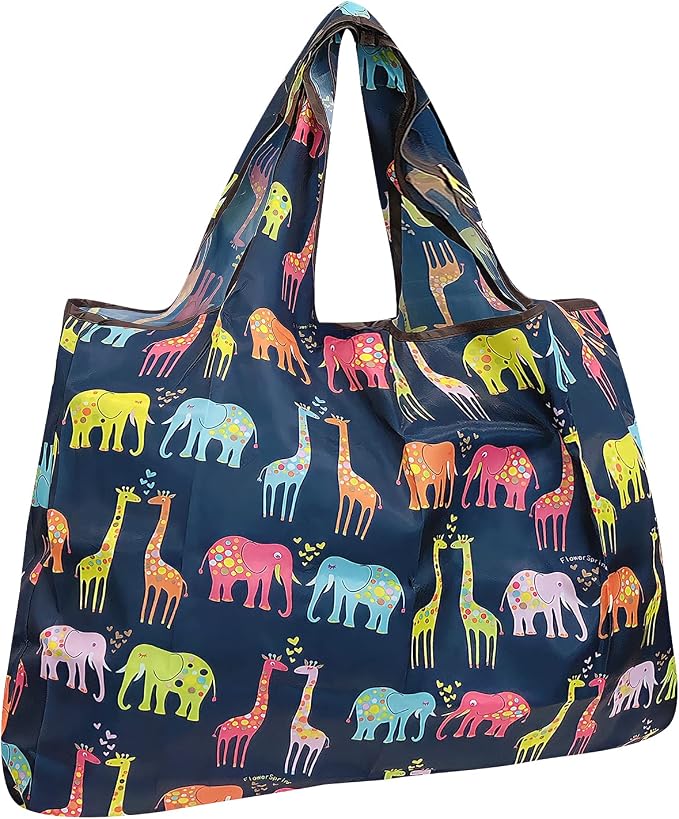 allydrew Large Foldable Tote Nylon Reusable Grocery Bag by allydrew