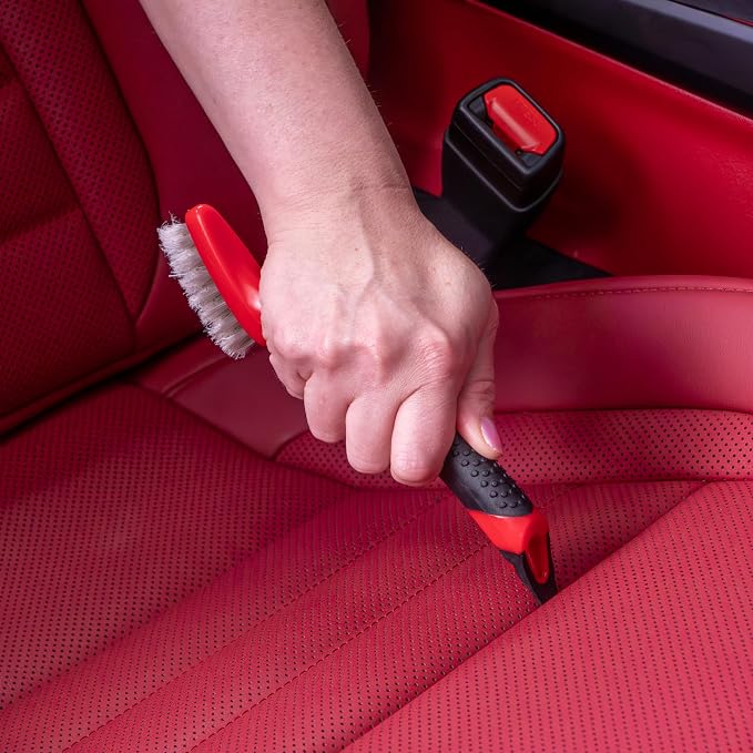 Mothers Car Detailing Brush for Stain and Hair Removal on Vinyl and Leather - Image 6