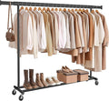 SONGMICS Clothes Rack with Wheels, Heavy-Duty Clothing Rack by SONGMICSbySONGMICSHOME