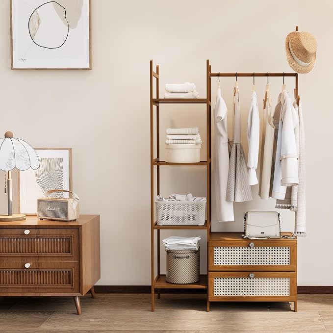 Bamboo Clothes Rack, Garment Rack - Image 2