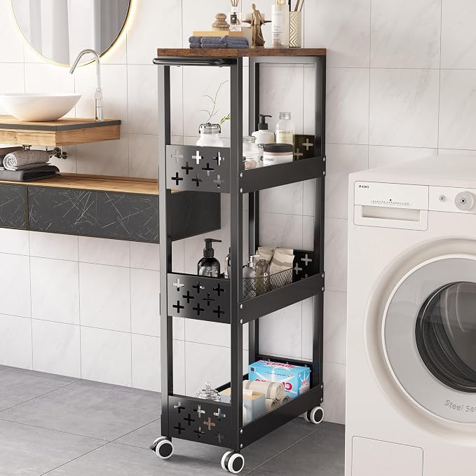 COVAODQ Bathroom Storage Cart Slim Storage Cart - Image 7