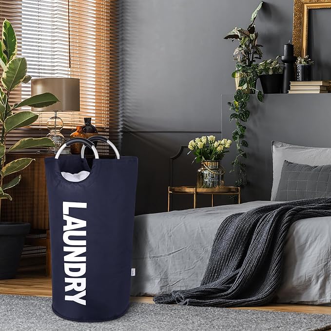 Large Laundry Basket Collapsible 95L, Tall Laundry Bag - Image 6