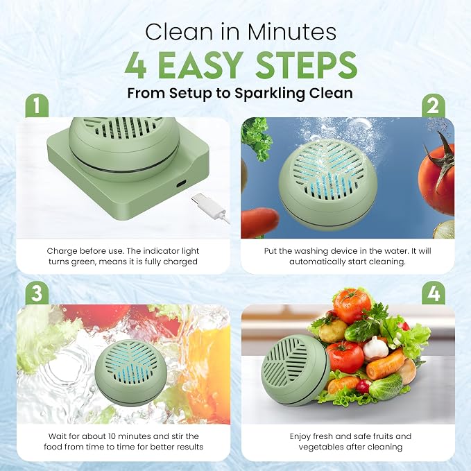 Fruit and Vegetable Washing Machine, Fruit Vegetable Cleaner Device, Portable - Image 6