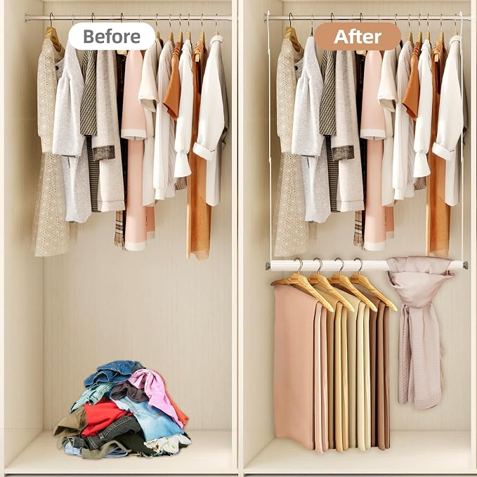 STORAGE MANIAC Adjustable Closet Rod Extender - Image 4