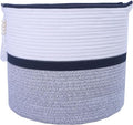 Large Woven Rope Laundry Hamper, Cotton Rope Storage Basket by HXYUANDAHOMEDECORATION