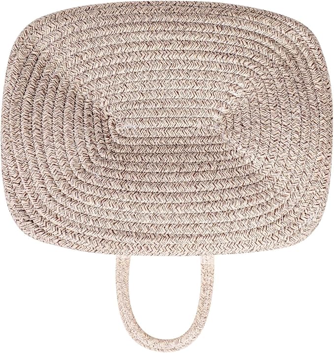 Tall Laundry Basket With Handles, Woven Cotton Rope Big Laundry Hamper Sorters - Image 7