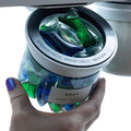 Laundry Powder Container, Magnetic Laundry Pods Holder, Small Shelf Organizer by Vascito