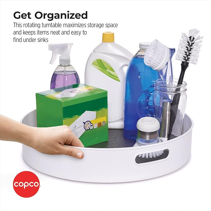 Copco Under-Sink Pantry and Cabinet Organizer, Revolving Storage Solution - Image 5