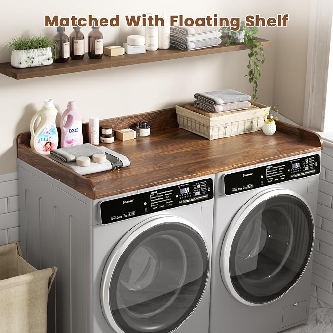 DTK Washer Dryer Countertop, Wood Topper - Image 2