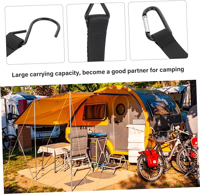 Outdoor Hooks for Camping 4-Piece Kitchen Storage Set Sturdy Metal Pot and - Image 8
