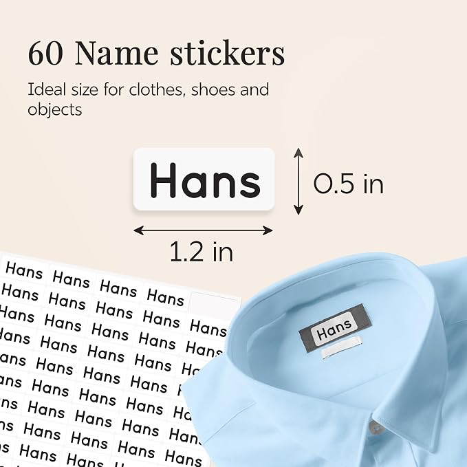 Clothing Labels for Nursing Home White - Image 4