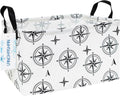 LANGYASHAN Rectangular Storage Bin Collapse Canvas Fabric Cartoon Storage Basket by LANGYASHAN