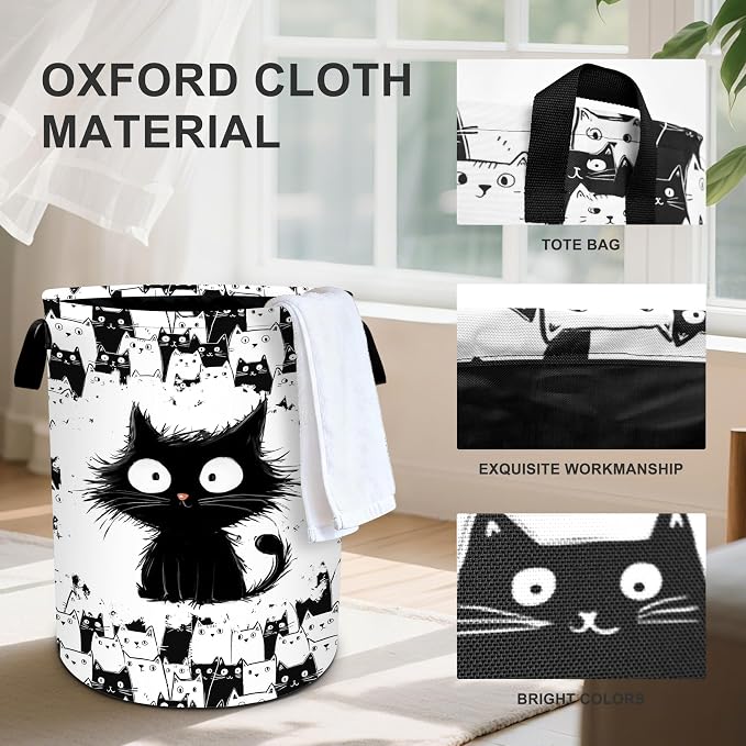 Cat Laundry Basket Storage Bin Foldable Laundry Hamper Clothes Storage Bucket - Image 3