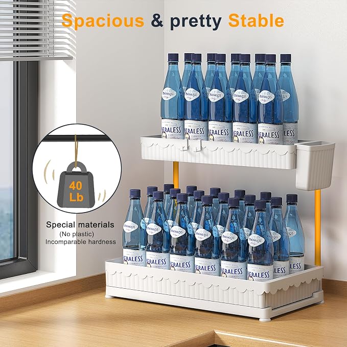 3 Pack Multi-Purpose Under Sink Organizers and Storage, 2026 L-Shaped Pull Out - Image 3