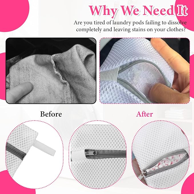 4 Pcs Small Mesh Laundry Bags - Image 6