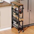 Slim Rolling Cart, 4 Tier Storage Cart, Narrow Cart by Aofure