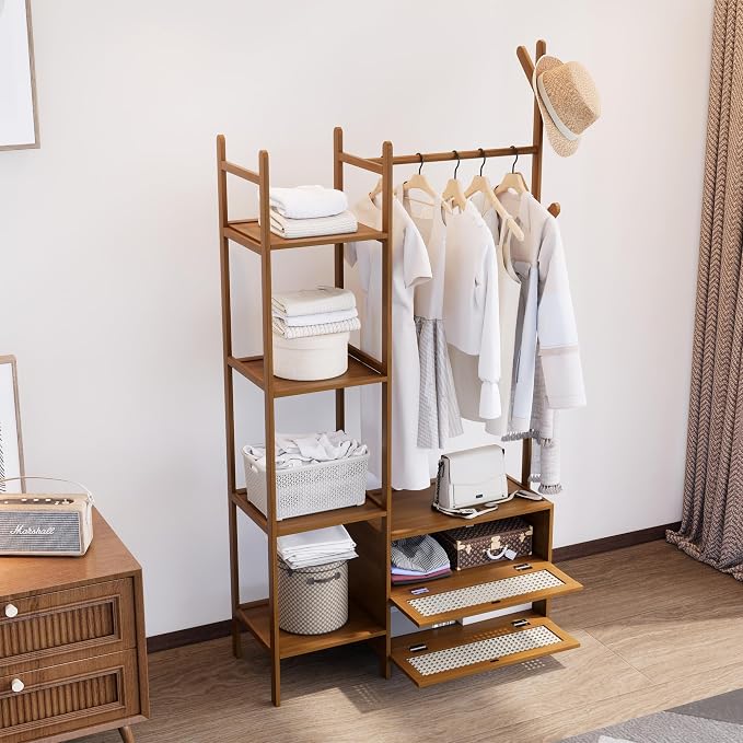 Bamboo Clothes Rack, Garment Rack - Image 3
